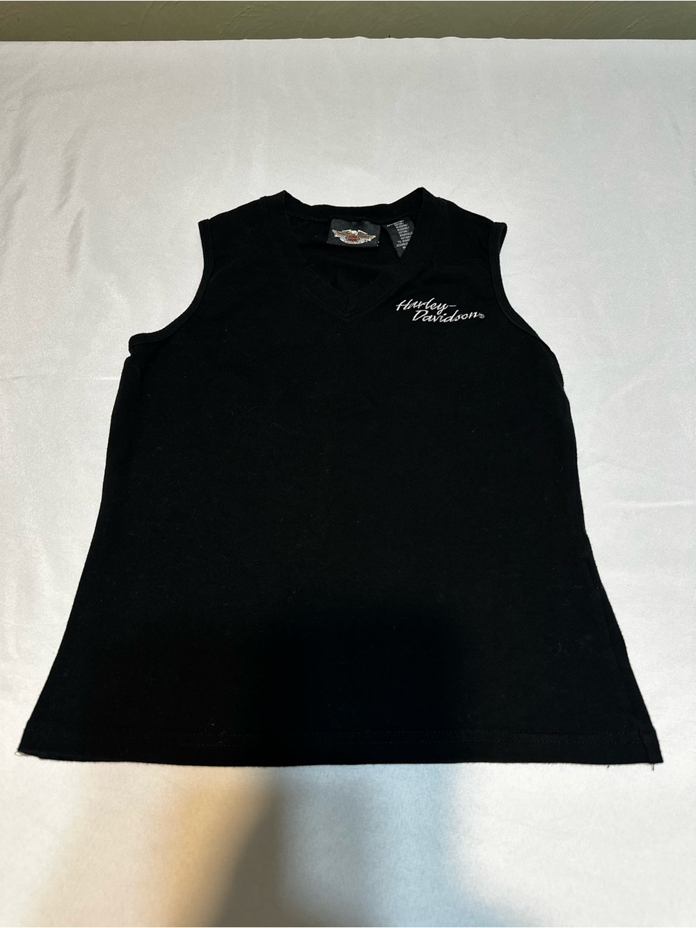 Harley-Davidson Black Women's V-Neck Sleeveless Tank Top